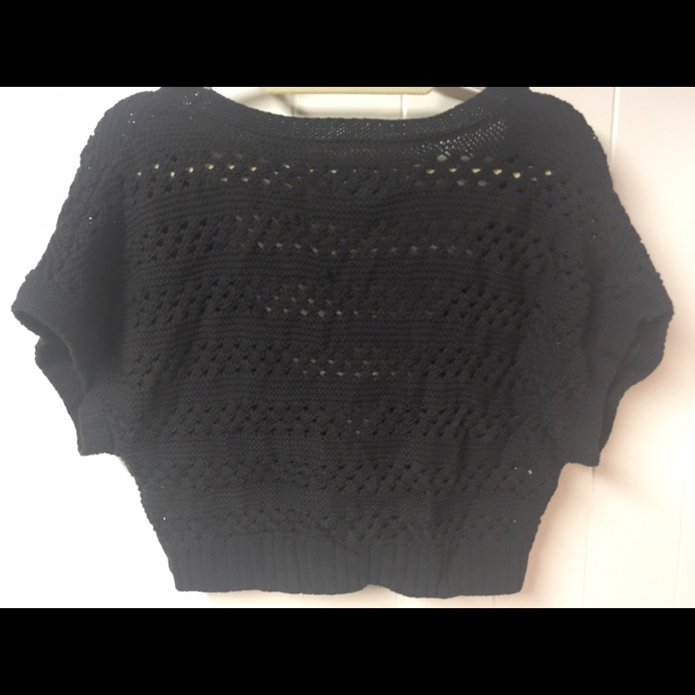 Medium Apostrophe black cotton shrug ❤️ - Picture 3 of 3